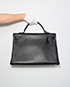 Kelly 40 Ardennes Leather in Black, back view